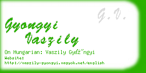gyongyi vaszily business card